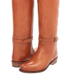 Frye Dorado Leather Riding Buckle Boots